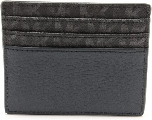 Vista 2 de Michael Kors Funda para tarjetas altas Cooper para hombre, color negro y azul marino