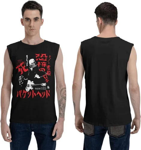 Vista 3 de ISHWARA Camisetas sin mangas para hombre, chaleco de playa con estampado de gimnasio casual