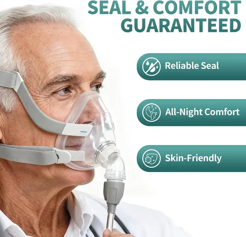 Vista 5 de Paquete de 2 cojines de repuesto para AirFit F20 mediano, cojín de máscara CPAP de cara completa para ResMed AirFit F20 (mediano)