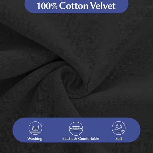 Vista 5 de WOWMAX Almohada de espalda para cama sentada, almohada de cuña para respaldo de cama y sofá, 85% lino y 15% mezcla de algodón, color negro