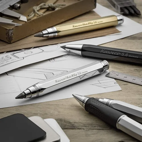 Vista 2 de Kaweco SKETCH UP Lápiz de acoplamiento de 5,6 mm 5B negro con recarga de mina Lápiz de 10,5 cm
