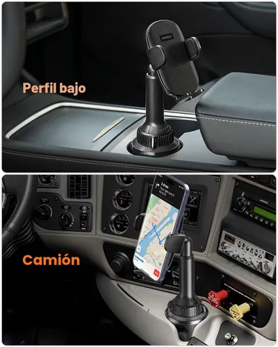 Vista 6 de APPS2Car Soporte universal para teléfono para auto, brazo largo de extensión rápida, giro de 360°, ajustable para iPhone, Samsung, Google y todos