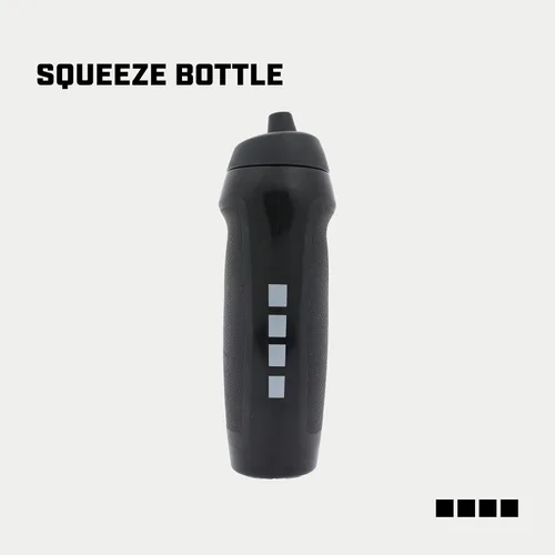 Vista 2 de Capelli Sport Botella de agua deportiva, botella de agua de plástico con boquilla fácil de abrir y paneles de agarre, color negro, 18.5 onzas