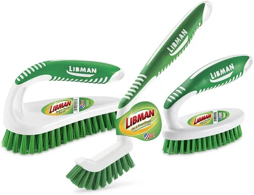 Vista 5 de Libman Tornado Spin Mop System Plus 1 cabezal de recarga y kit de cepillo Libman Scrub