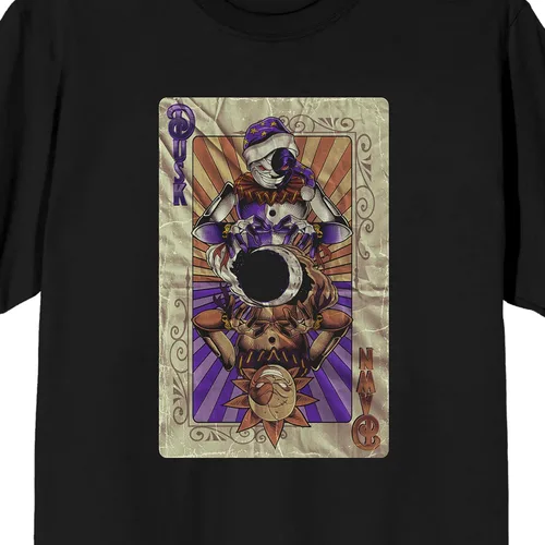 Vista 2 de Five Nights at Freddy's Security Breach Dusk Til Dawn Playing Card Camiseta de manga corta para hombre