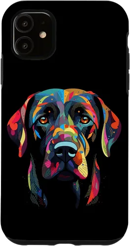 Vista 8 de Labrador Retriever - Carcasa para iPhone 17, diseño de cara de perro, color negro