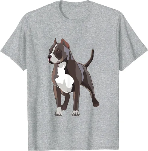 Vista 48 de American Bully Dog Holder Illustration for Dog Lovers T-Shirt Negro