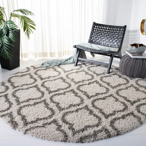 Vista 10 de SAFAVIEH Hudson Shag Collection - Alfombra decorativa de 2 x 3 pies, diseño marroquí, color gris y marfil, no desprende pelusa y de fácil cuidado, 2