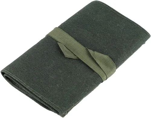 Vista 7 de Bolsa de herramientas de jardín, organizador de almacenamiento multifuncional portátil para jardinería, bonsái, lona verde, 10 bolsillos, 23.6 x
