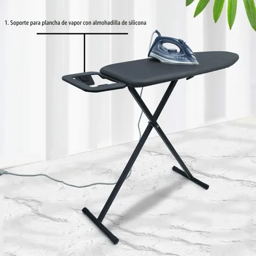 Vista 4 de Duwee Tabla de planchar de 12 x 36 pulgadas con cubierta resistente al calor y almohadilla de fieltro gruesa, tabla de planchar compacta plegable