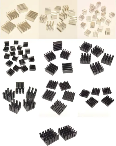 Vista 3 de Easycargo Kit surtido de disipador de calor de 100 piezas para enfriar PC, portátil, PS5, M.2, CPU, GPU, VGA, RAM, VRAM, VRM, IC LED, MOSFET