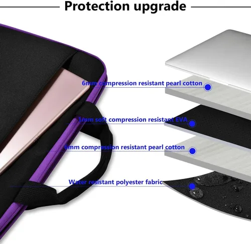 Vista 5 de Hseok BK01PU01 - Funda para portátil de 13 a 14 pulgadas, maletín