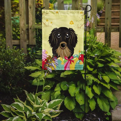Vista 521 de Caroline's Treasures BB1923GF Bandera decorativa para jardín con diseño de Border Collie, para caza de huevos de Pascua, para jardín, jardín, patio
