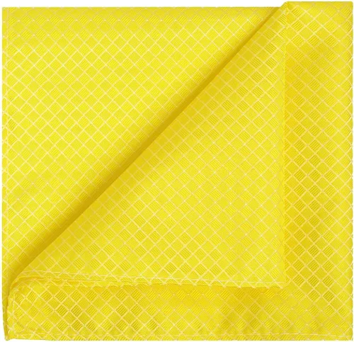 Vista 66 de KissTies Mens Checkered Tie Set Solid Color Festive Necktie + Pocket Square
