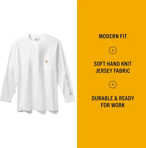 Vista 2 de Carhartt Men's Men's Crew Neck Long Sleeve Pocket Tee