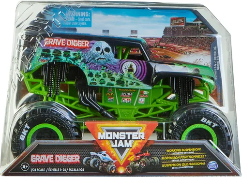 Vista 12 de Monster Jam - Camión monstruo oficial de Calavera, vehículo de colección fundido a presión, escala 1:24, juguetes para niños de 3 años en adelante