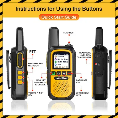 Vista 6 de Walkie Talkies de largo alcance global de alcance ilimitado 4G LTE PoC Radios bidireccionales (más de 5000 millas), resistentes e impermeables