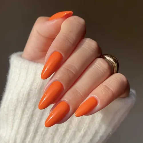 Vista 29 de Uñas postizas a presión marrón café, uñas postizas medianas de almendra, color sólido, cobertura completa, uñas postizas artificiales brillantes