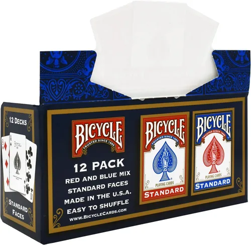 Vista 2 de Bicycle Naipes 12 barajas de cartas (6 Rojo/6 Azul) estándar Índice Rider Back por bicicleta