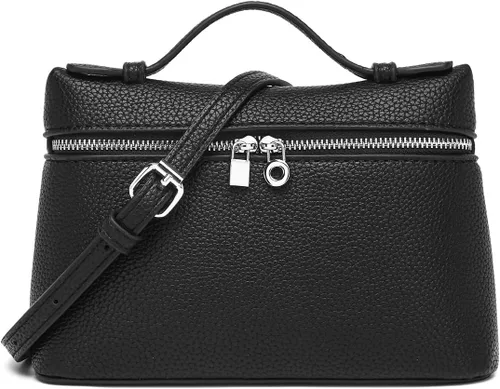 Vista 14 de Afashor Bolsos con asa superior de moda para mujer, bolso de hombro de cuero suave