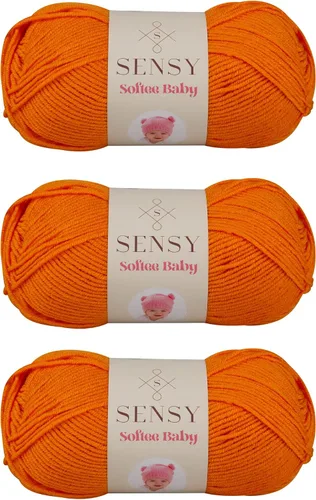 Vista 47 de Sensy Softee Hilo para Bebé, 3.5 oz, 275 yardas, Gauge 3 Light (Almendra)