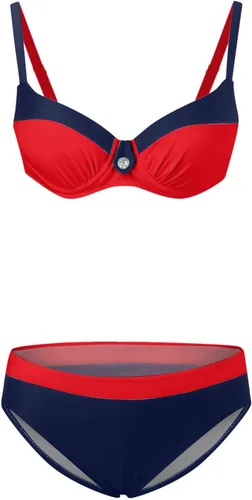 Vista 3 de SNKSDGM Womens Adjustable Spaghetti Straps Spaghetti Straps Bikini Two Piece Cut Out Criss Cross Back Swimsuit Bathing Suit