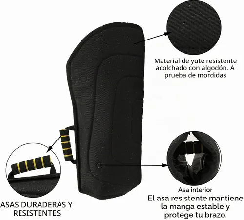 Vista 3 de Morezi Funda protectora de entrenamiento para mordeduras de perro, nailon resistente duradero, ajuste Pit Bull Pastor alemán Malinois, cachorro