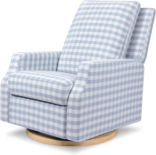 Vista 12 de Namesake Crewe - Silla reclinable para guardería con giro de 360°, color marfil Boucle marfil con base de madera clara