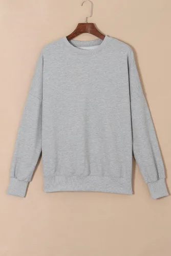 Vista 181 de SHEWIN Sudadera casual de manga larga con cuello redondo para mujer, ligera, holgada