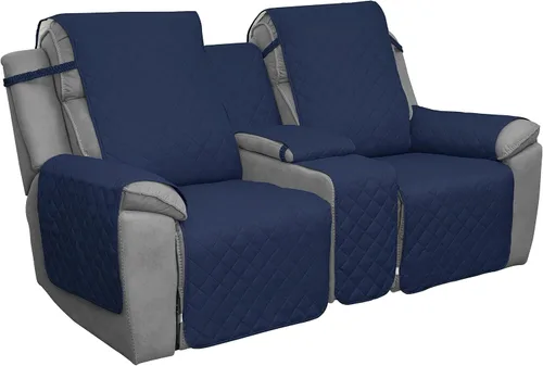 Vista 20 de Easy-Going - Funda reclinable con consola, funda de sofá reversible para sala de estar, funda de sofá dividida para cada asiento con correas