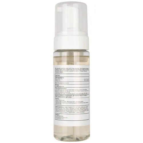 Vista 2 de DrFormulas Lavado facial para piel grasa propensa al acné con ácido salicílico, vitamina C y aceite de árbol de té Limpiador espumoso de 5 onzas