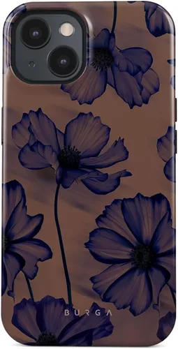 Vista 68 de BURGA-Funda p/teléfono compatible c/iPhone 14 Plus, carcasa rígida híbrida de 2 capas + Funda protectora de silicona, almendras latte a lunares