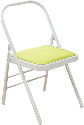 Vista 10 de Folding Chairs Muebles plegable respaldo silla cómodo simple acolchado marco de metal ahorro de espacio de almacenamiento