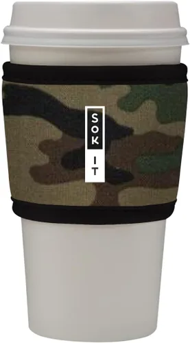 Vista 85 de Sok It HotSok Coffee & Tea - Funda de neopreno con aislamiento reutilizable (floral abstracto)