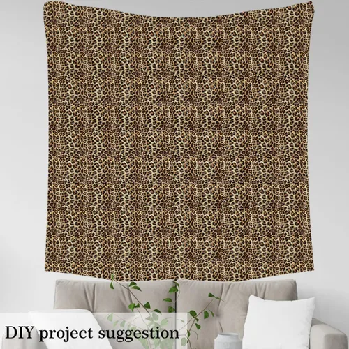 Vista 100 de Tela con Estampado de Leopardo por Yarda, Tela de Tapicería de Guepardo Africano Vida Silvestre para Sillas Sofá, Tela Impermeable de Piel de Animal