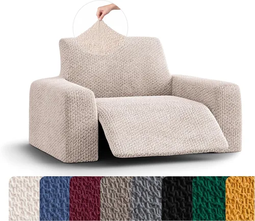 Vista 20 de PAULATO BY GA.I.CO. Funda reclinable – Funda de ajuste suave – Protector elástico de muebles reclinables de 1 pieza – Tela de terciopelo lavable a