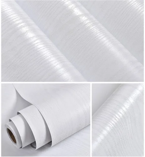 Vista 13 de Papel de contacto de madera azul oscuro despegar y pegar, papel tapiz engrosado sin rasgaduras, adhesivo de vinilo, autoadhesivo impermeable