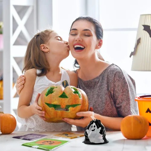 Vista 5 de Paquete de 72 bolsas de Halloween – Bolsas de golosinas, dulces, golosinas, regalos de fiesta y bolsas de truco o trato para fiestas