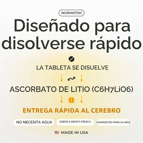 Vista 6 de Soporte de estrés para concentración calma, litio 5 mg
