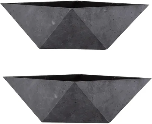 Vista 10 de The HC Companies Cuenco decorativo para suculentas de plástico facetado de 6 pulgadas, maceta decorativa única para interiores con orificio