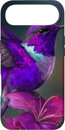 Vista 26 de Funda púrpura para iPhone XR para colibrí
