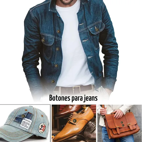 Vista 6 de YouOKLight Botones para jeans, 0.669 in sin clavos, botones de metal extraíbles de repuesto para reparación de remaches y destornilladores, 12