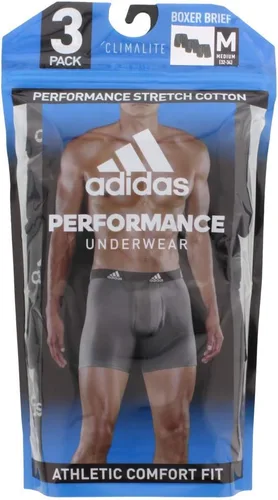 Vista 7 de adidas Calzoncillos tipo bóxer de algodón elástico para hombre, ropa interior suave y elástica, comodidad superior, paquete de 3