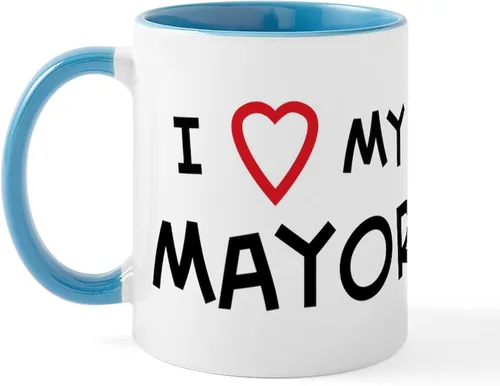 Vista 33 de CafePress I Love Mayor Mug Taza de café de cerámica de 11 oz (11.0 fl oz)