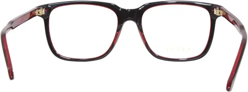 Vista 4 de Gucci GG0737O 014 Gafas Hombres NegroRojo Completo Rim Rectángulo Forma 2.205 in