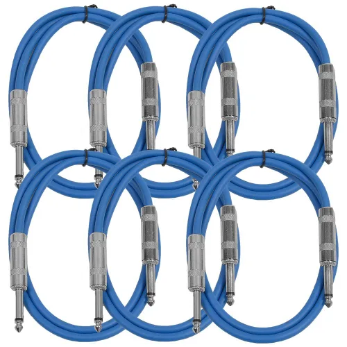 Vista 27 de Seismic Audio Cables de guitarra para altavoces, cables de guitarra TS de ¼ pulgadas, 3 pies, multicolor, paquete de 6 Color múltiple
