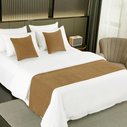 Vista 13 de AMBERIS 2 fundas de almohada (45×45cm) (sin relleno) Beige, estilo moderno 2 fundas de almohada (sin relleno) para decoración del hogar y hotel