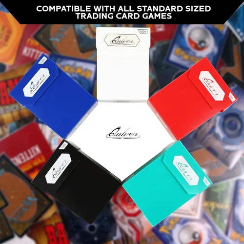 Vista 7 de Deck Blocks 100+, juego de 5 cajas MTG con divisores Set of 5 deck boxes in white, black, blue, red and green, each with 100+ cards and 2
