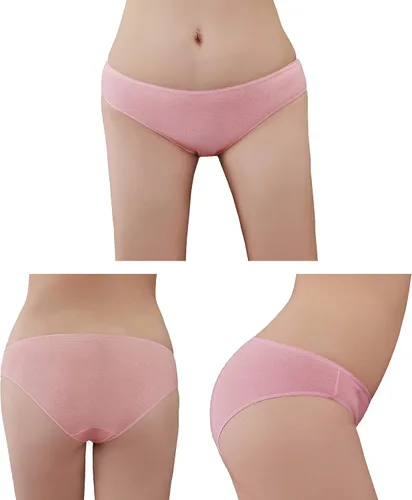 Vista 7 de Paquete de 15 bragas desechables para mujer, 100 % algodón de baja altura