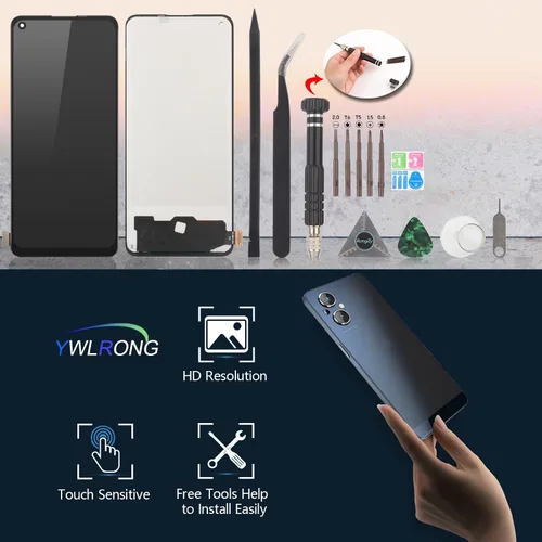 Vista 7 de Reemplazo de pantalla para OnePlus Nord N20 5G pantalla LCD táctil digitalizador Asamblea con kit (negro)